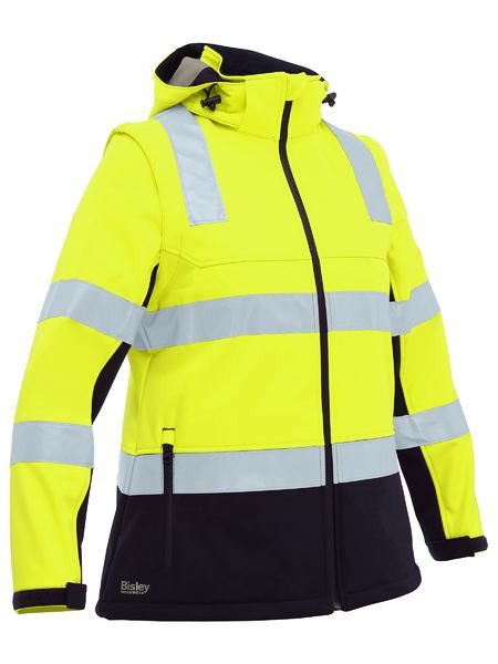 Women's Taped Two Tone Hi Vis 3-in-1 Soft Shell Jacket