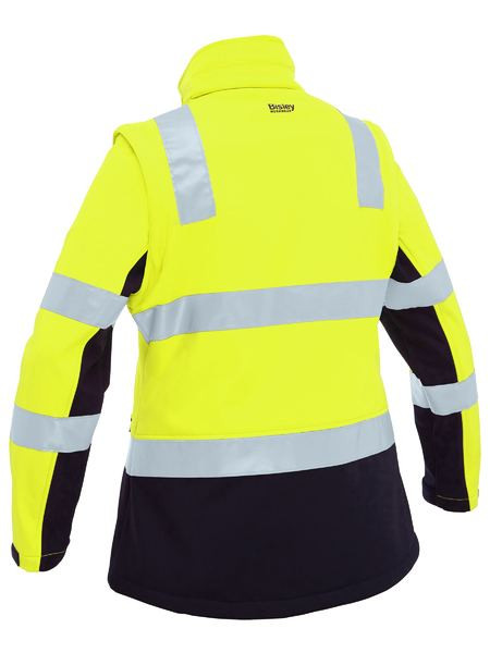 Women's Taped Two Tone Hi Vis 3-in-1 Soft Shell Jacket