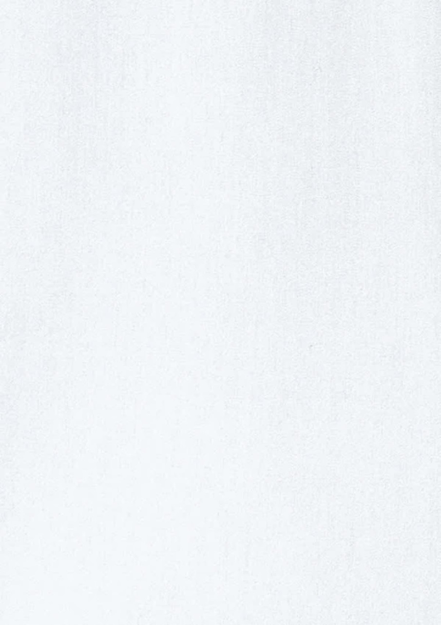 A white long sleeve button-up women's shirt with a smooth fabric texture and branding logo.