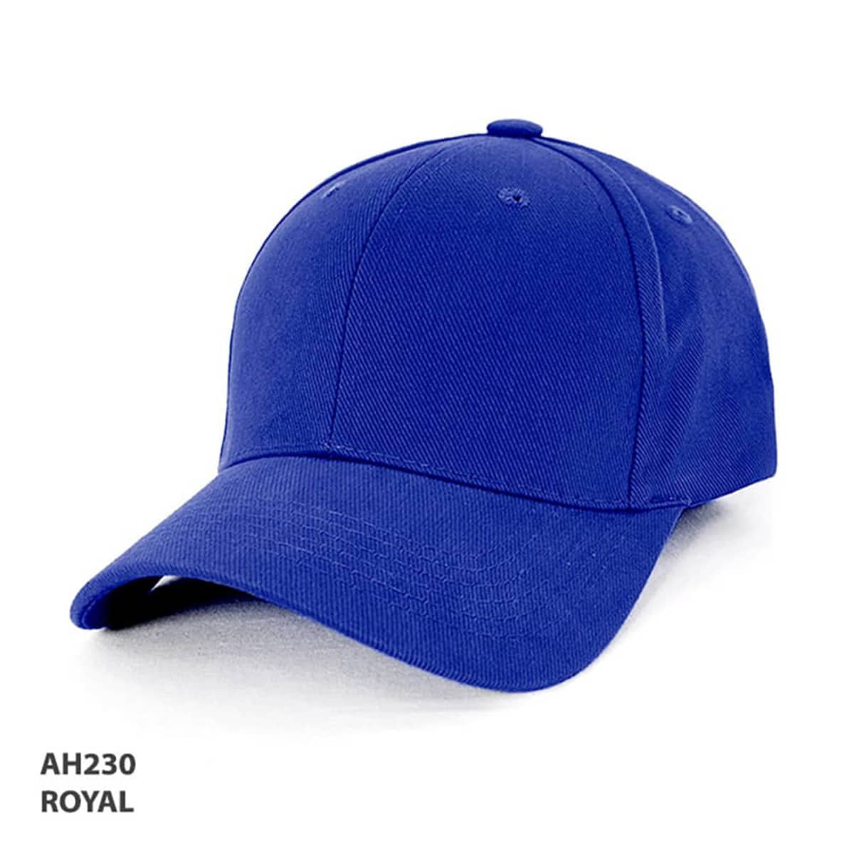 A royal blue heavy brushed cotton cap with a curved brim and a logo.
