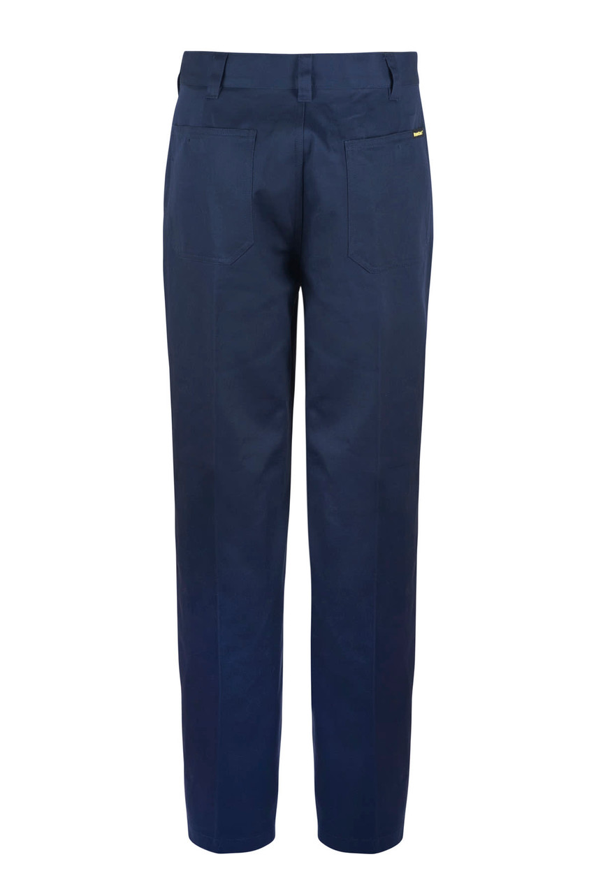 Flat Front Cotton Trouser