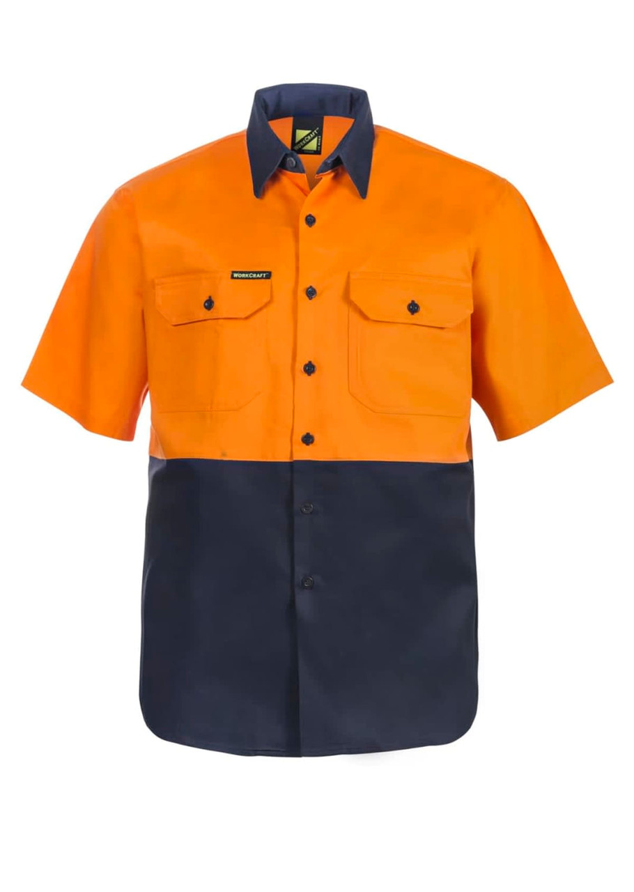 Hi Vis Cotton Drill Shirt-Ss