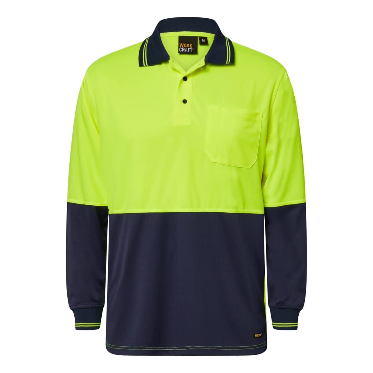 Hivis Two Tone Polo Pocket- Ls