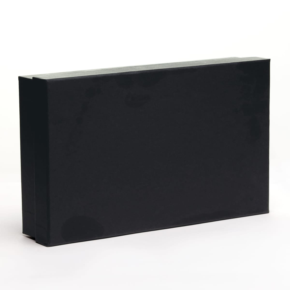 A black gift box with a smooth finish, featuring no visible branding or text.