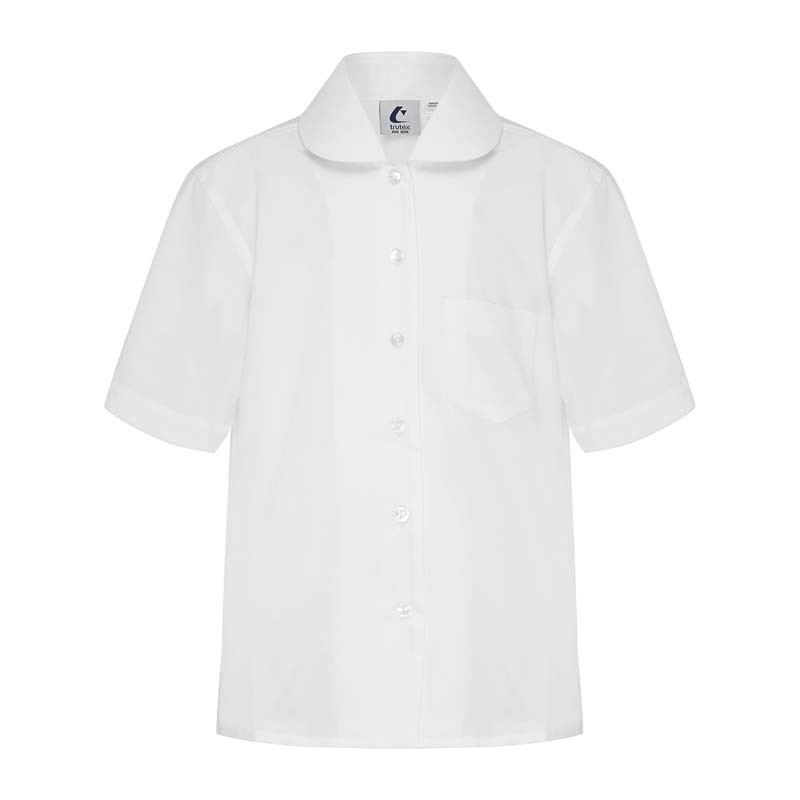 Short Sleeve Blouse with Peter Pan Collar