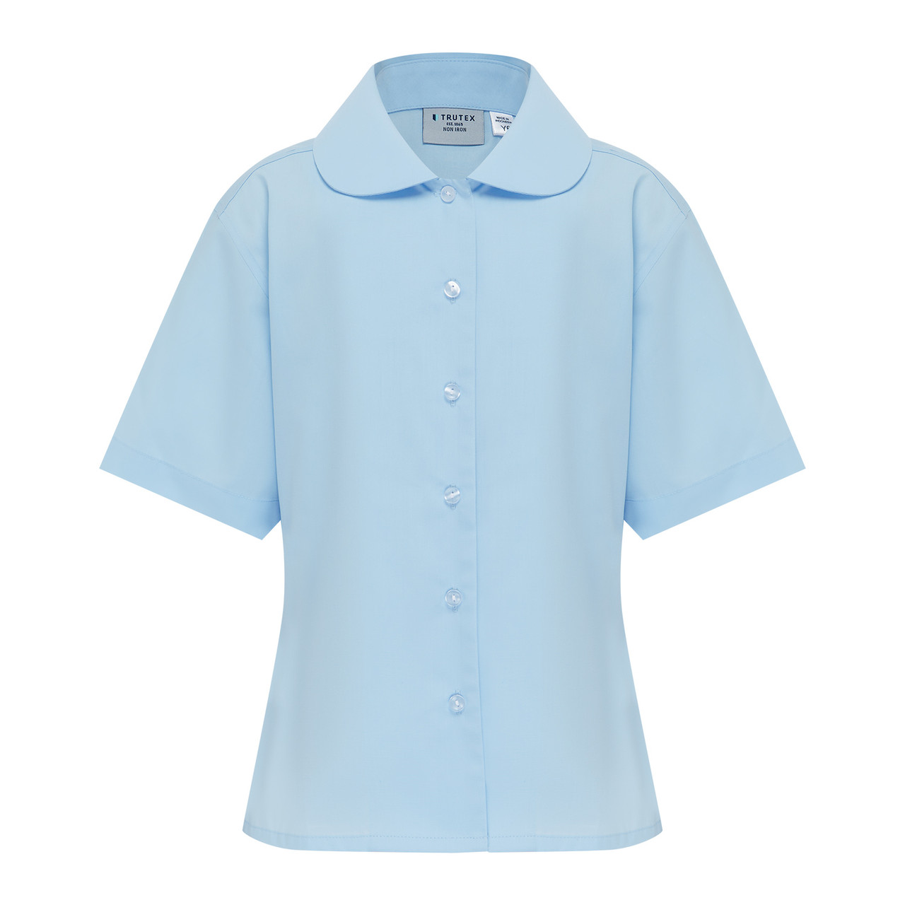 Short Sleeve Blouse with Peter Pan Collar