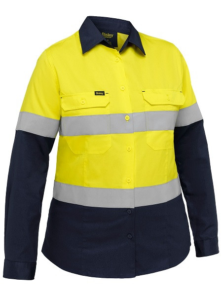 Industrial Women's Taped Hi Vis Cool Lightweight Vented Shirt