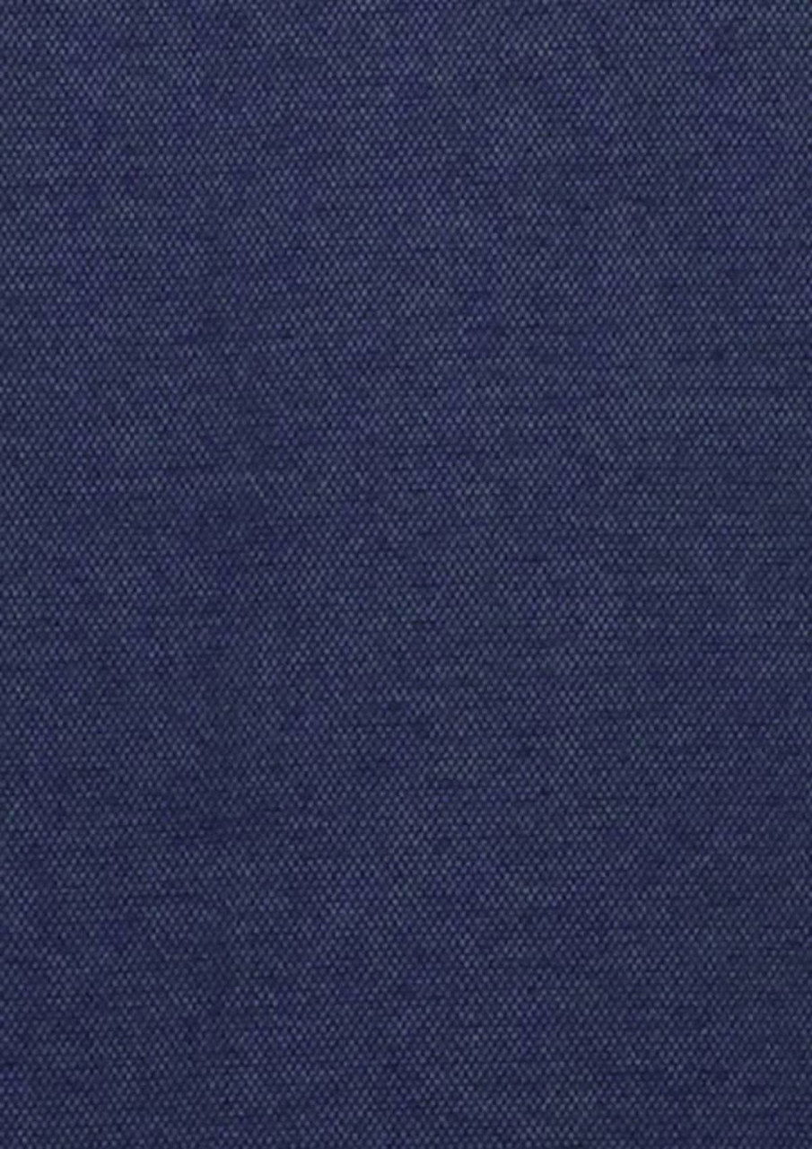 A textured fabric in a deep navy blue, suitable for button-up shirts. Features a subtle, woven pattern.
