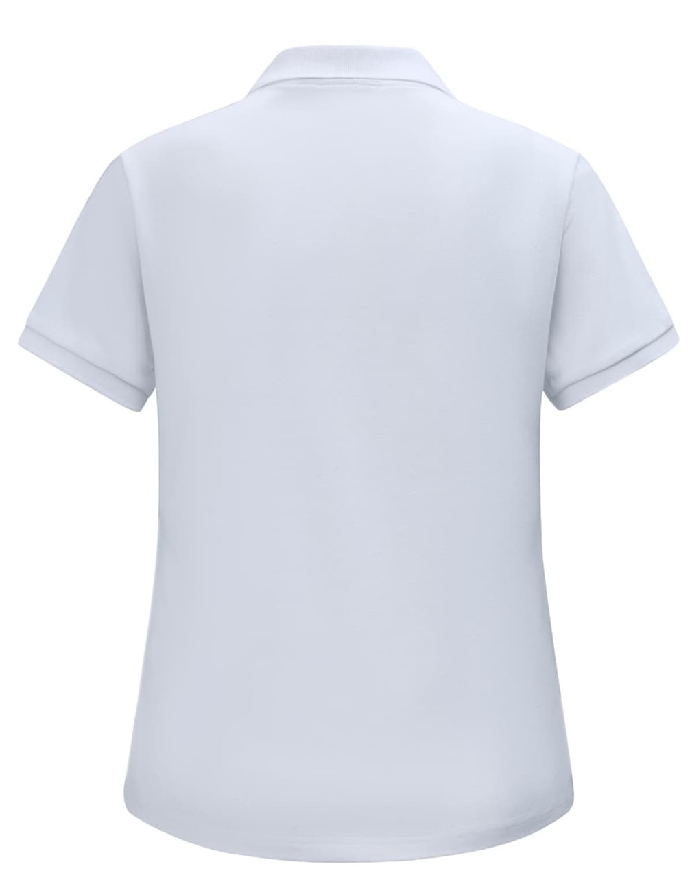 A light blue ladies' short-sleeve polo shirt with a classic pique fabric and a brand logo.