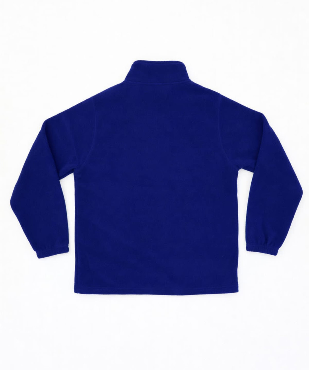 A blue Everest Polar Fleece Full Zip jacket, featuring long sleeves and a high collar. It has a branding logo.
