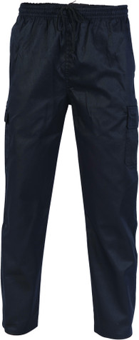 Drawstring Poly Cotton Cargo Pants