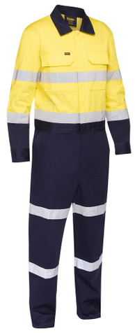Taped Hi Vis Coverall with Waist Zip Opening