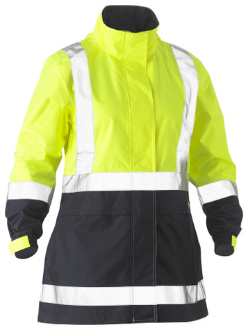 Women's H Taped Two Tone Hi Vis Rain Jacket