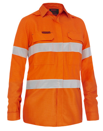 Apex 160 Women's Taped Hi Vis FR Ripstop Vented Shirt