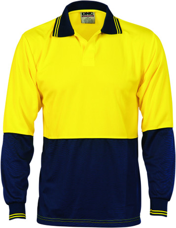 Hi Vis Two Tone Food Industry Polo - Long Sleeve