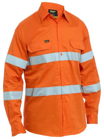 Taped Hi Vis Cool Lightweight Drill Shirt || BS6698T