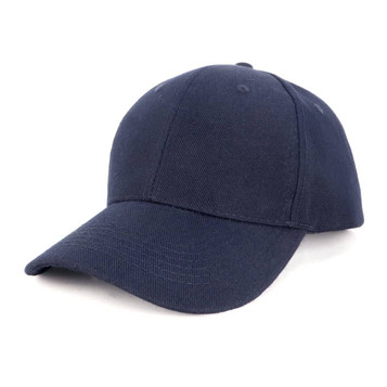 A navy wool blend cap featuring a curved visor and a logo. Perfect for casual wear and outdoor activities.