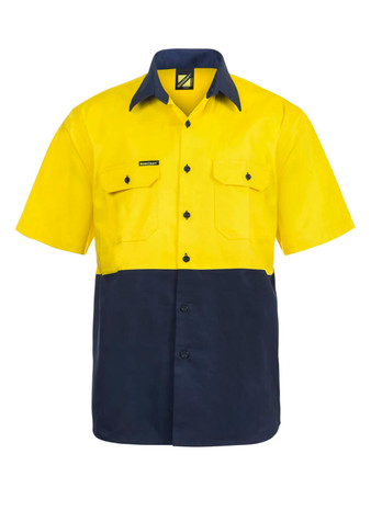 Hi Vis Cotton Drill Shirt-Ss