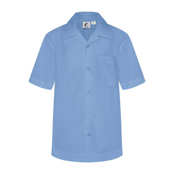 Short Sleeve Shirt with Open Neck Collar