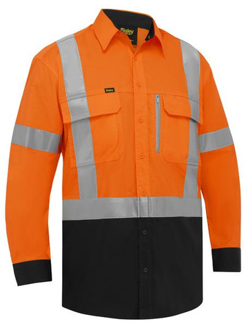 X Taped Hi Vis Stretch Cotton Shirt