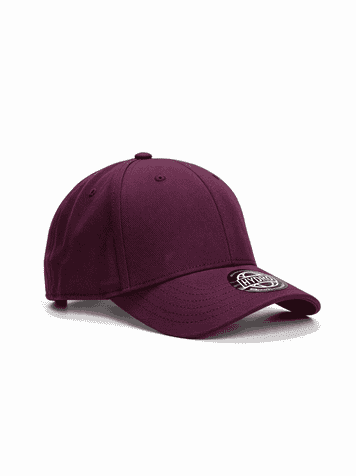 A blue Alpine Brushed Twill Cap with a structured design and a logo on the side.