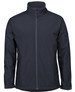 A dark navy soft shell jacket with a front zip and two side pockets. Includes a logo.