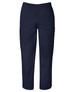 Unisex scrub pants in navy blue with an elastic waistband and side pockets. Features a subtle logo.