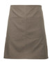 A green canvas waist apron featuring a large front pocket and a strap, designed for workwear.