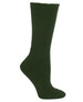 A green bamboo work sock with a ribbed texture and a scalloped top edge. The sock is displayed upright.