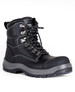 A pair of black JB's Arctic Freezer Boots with silver accents and a sturdy design, featuring a protective toe cap.