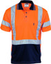 Hi Vis D/N Cool Breathe Polo Shirt with Cross Back R/Tape - Short Sleeve