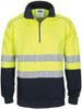 Hi Vis Half Zip Fleecy with Hoop Pattern CSR Reflective Tape