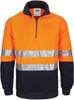 Hi Vis Half Zip Fleecy with Hoop Pattern CSR Reflective Tape
