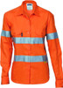 Hi Vis Ladies Cool-Breeze Cotton Shirt with 3M R/Tape - L/S