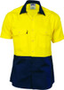 Hi Vis Two Tone Cool-Breeze Cotton Shirt - Short Sleeve