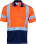 Hi Vis D/N Cool Breathe Polo Shirt With Cross Back R/Tape - Short Sleeve || 3912
