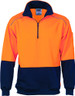 Hi Vis Two Tone 1/2 Zip Reflective Piping Sweat Shirt