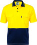 Hi Vis Cool-Breeze Two Tone Cotton Jersey Polo Shirt with Twin Chest Pocket - S/S