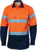 HiVis D/N 2 Tone Drill Shirt with Generic R/Tape - Long Sleeve