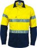 HiVis D/N 2 Tone Drill Shirt with Generic R/Tape - Long Sleeve