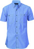 Cotton Chambray Shirt Twin Pocket - Short Sleeve