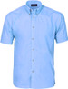 Polyester Cotton Chambray Business Shirt - Short Sleeve