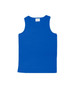 A bright blue kids' breezeway micromesh singlet, featuring a simple design and no logos.
