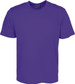 A plain purple micromesh T-shirt for unisex adults, featuring short sleeves and a crew neck.
