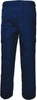 Navy blue kids' cargo pants with side pockets and an elastic waistband. The pants have a logo on them.