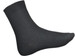 A single black ribbed sock displayed on a white background. It has a comfortable fit and elasticated top.