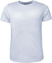 A light blue brushed men's T-shirt with a crew neckline and short sleeves. It includes a logo.