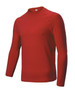 A red long-sleeved men's rashie with a fitted design and a simple style. It features a tag inside the collar.