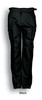 Unisex adults cotton drill cargo pants in black, featuring multiple pockets and a logo. Ideal for workwear.