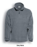 A grey marle unisex polar fleece 1/2 zip jumper with a high collar and a front zipper.